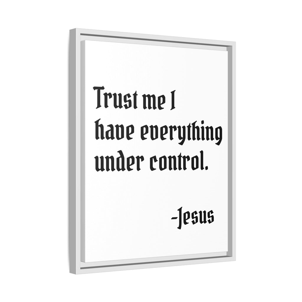 Trust Me I Have Everything Under Control - Framed Matte Canvas Print