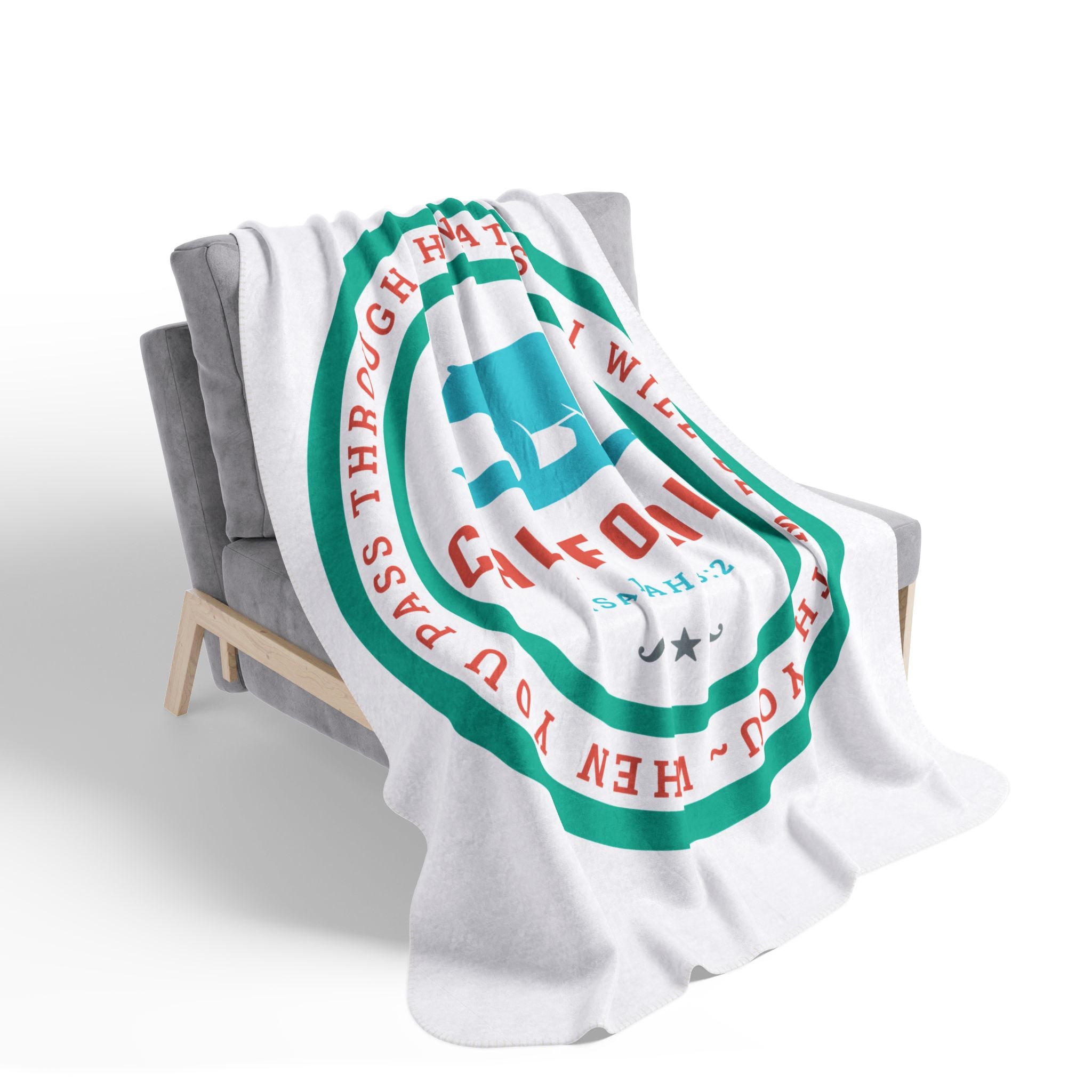 California Bear Isaiah 43:2 - Sherpa Blanket