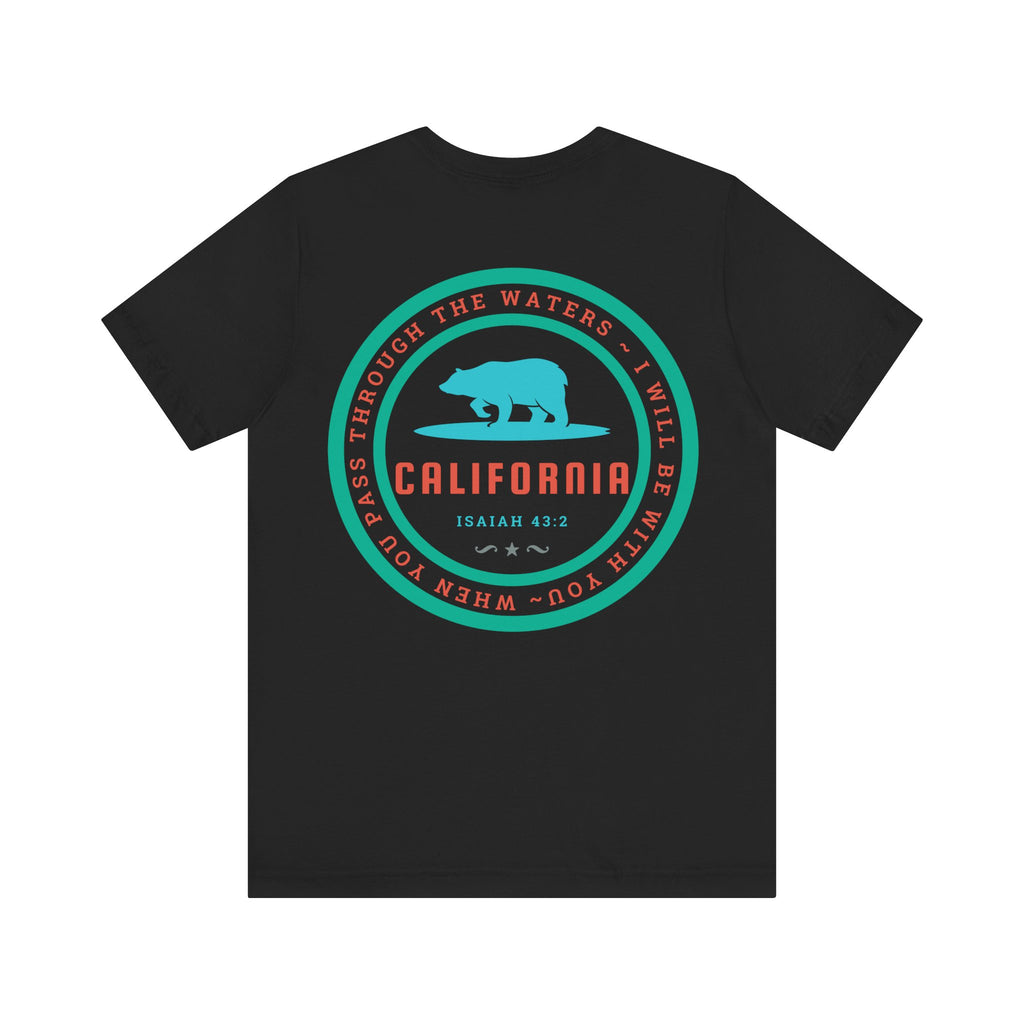 California Surfing Bear - Adult T-Shirt