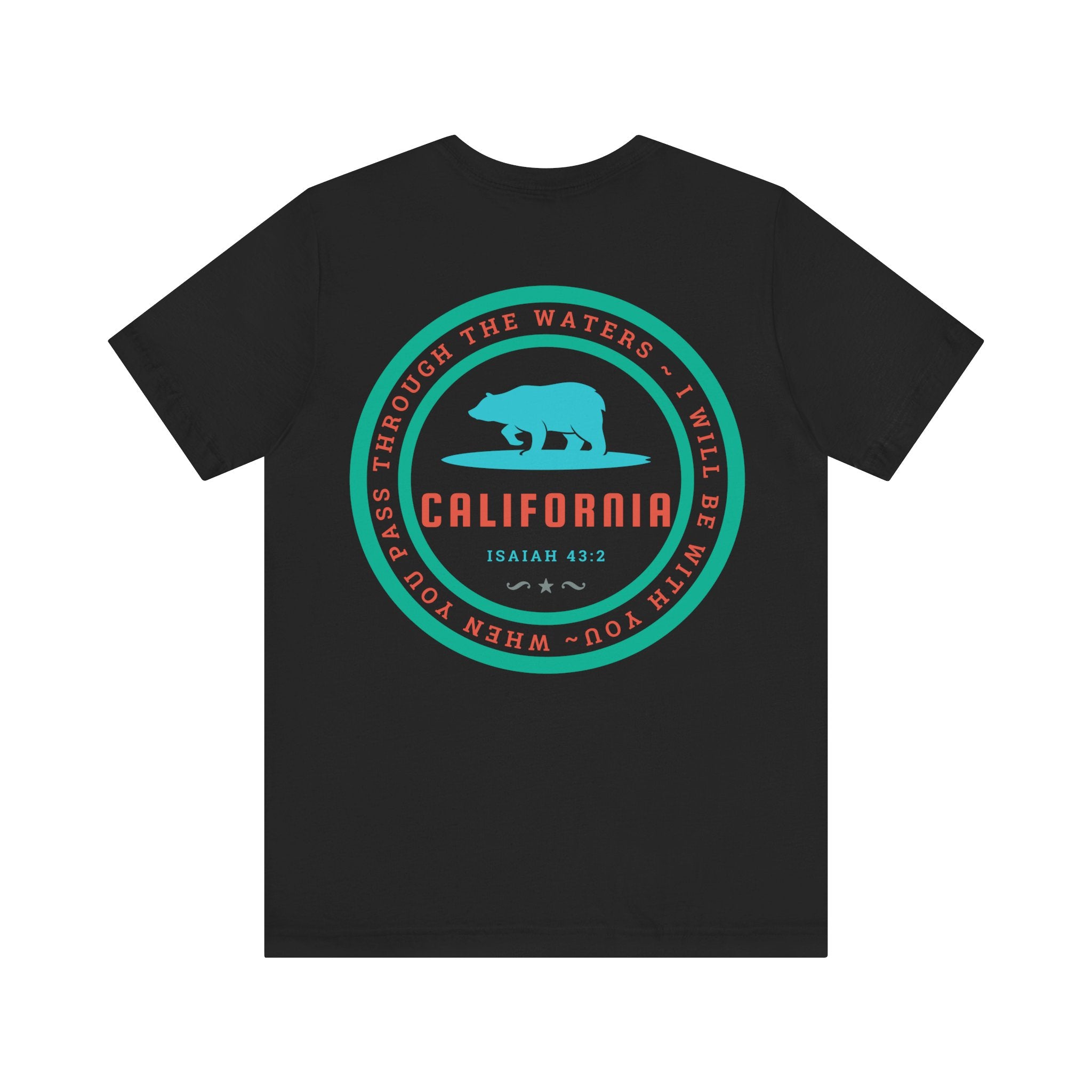 California Surfing Bear - Adult T-Shirt