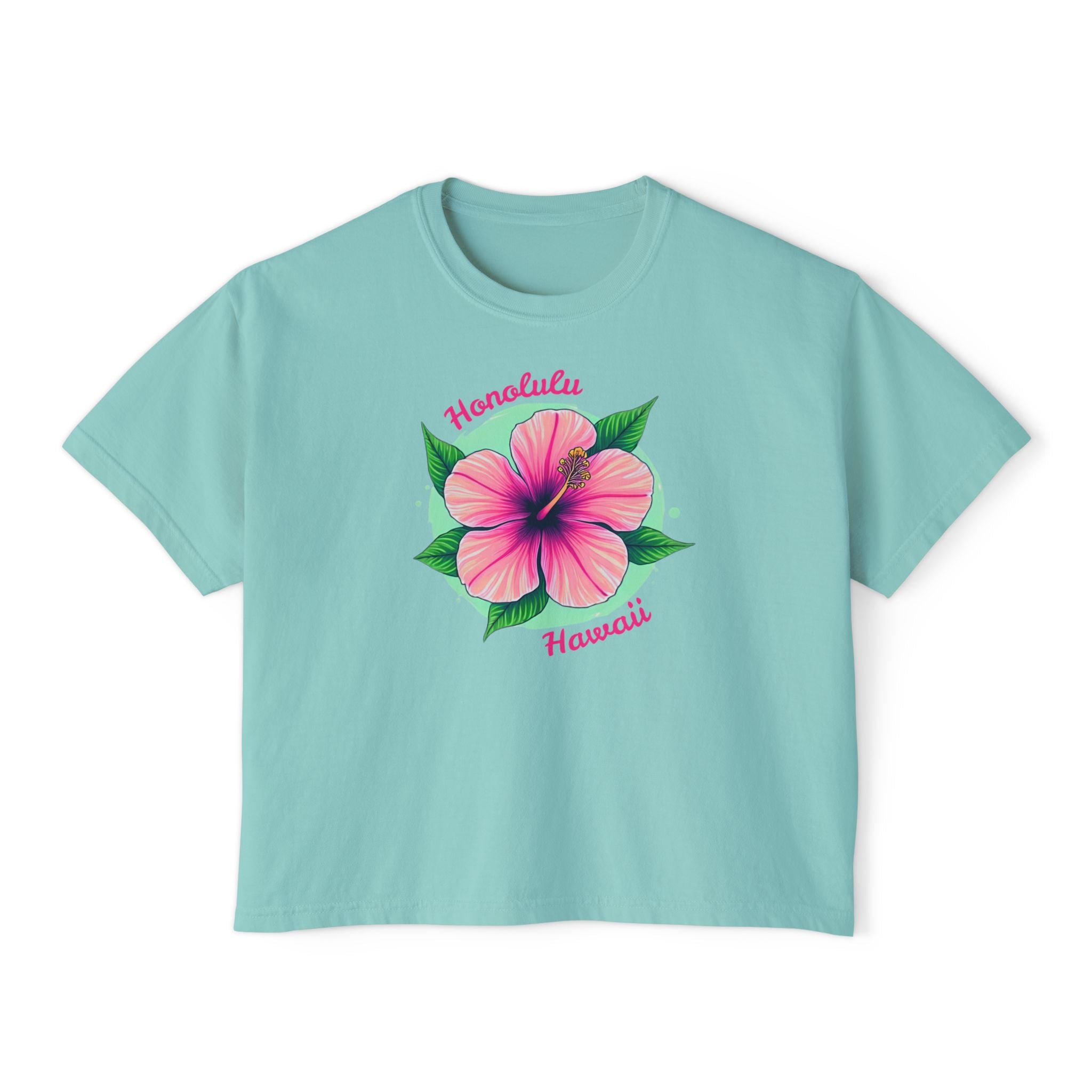 Honolulu Hawaii Hibiscus - Women’s Boxy T-Shirt