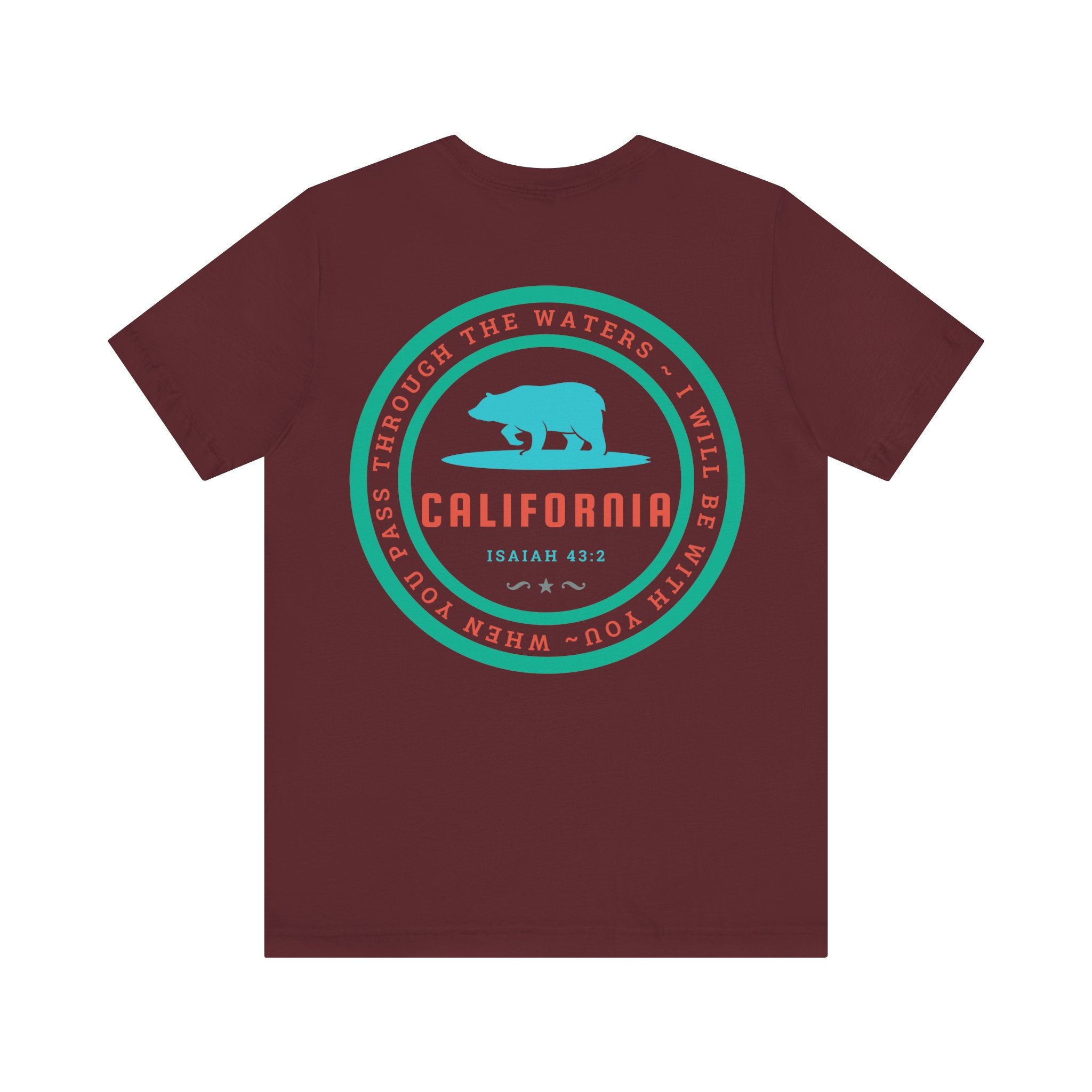 California Surfing Bear - Adult T-Shirt