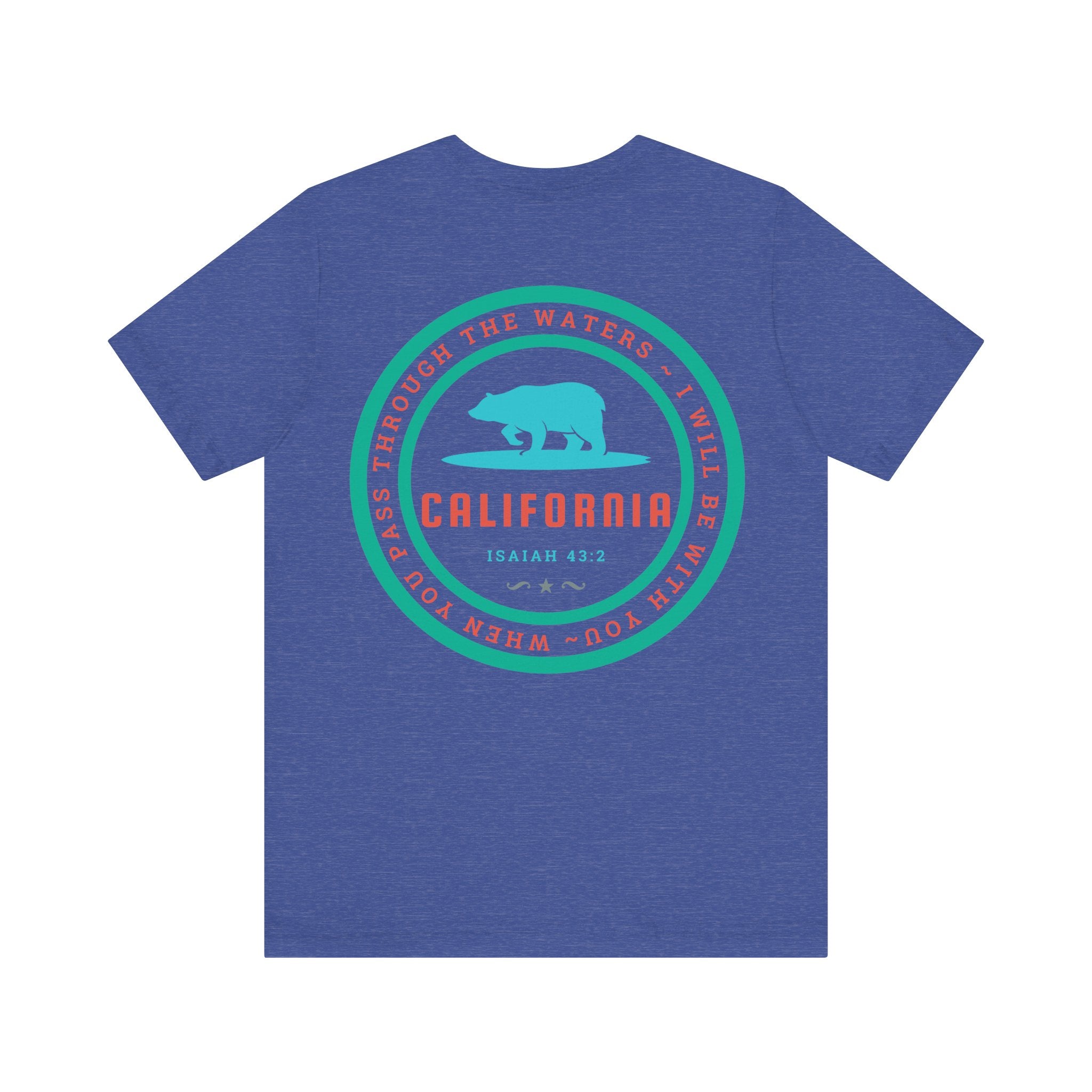 California Surfing Bear - Adult T-Shirt