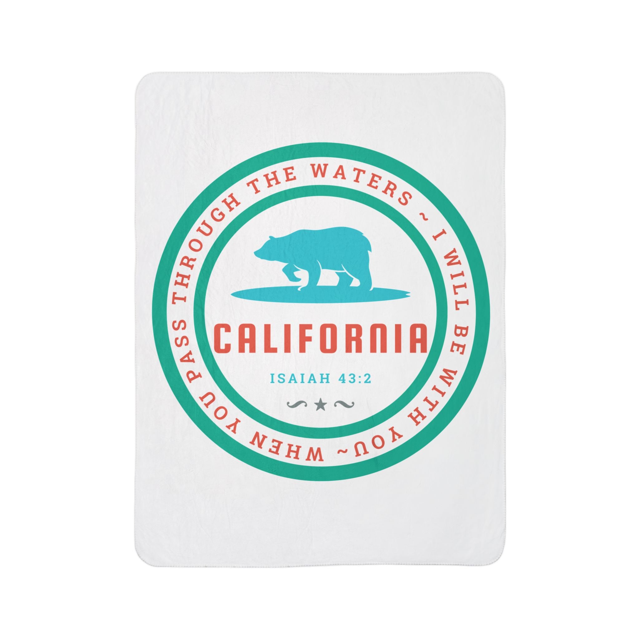 California Bear Isaiah 43:2 - Sherpa Blanket