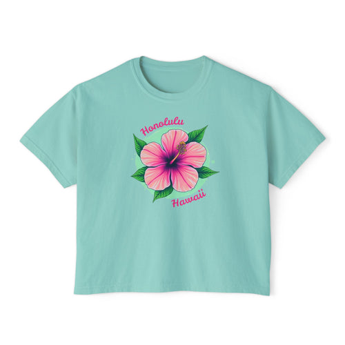 Honolulu Hawaii Hibiscus - Women’s Boxy T-Shirt