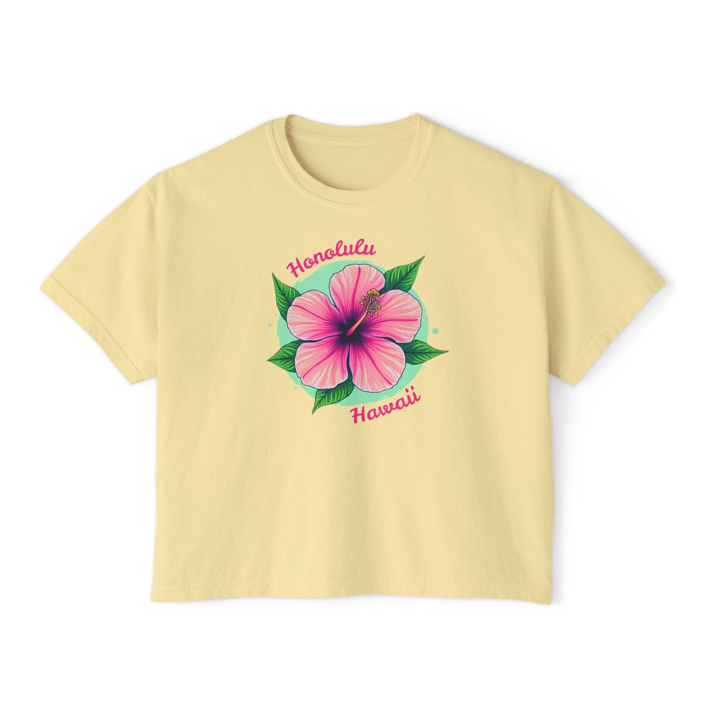 Honolulu Hawaii Hibiscus - Women’s Boxy T-Shirt