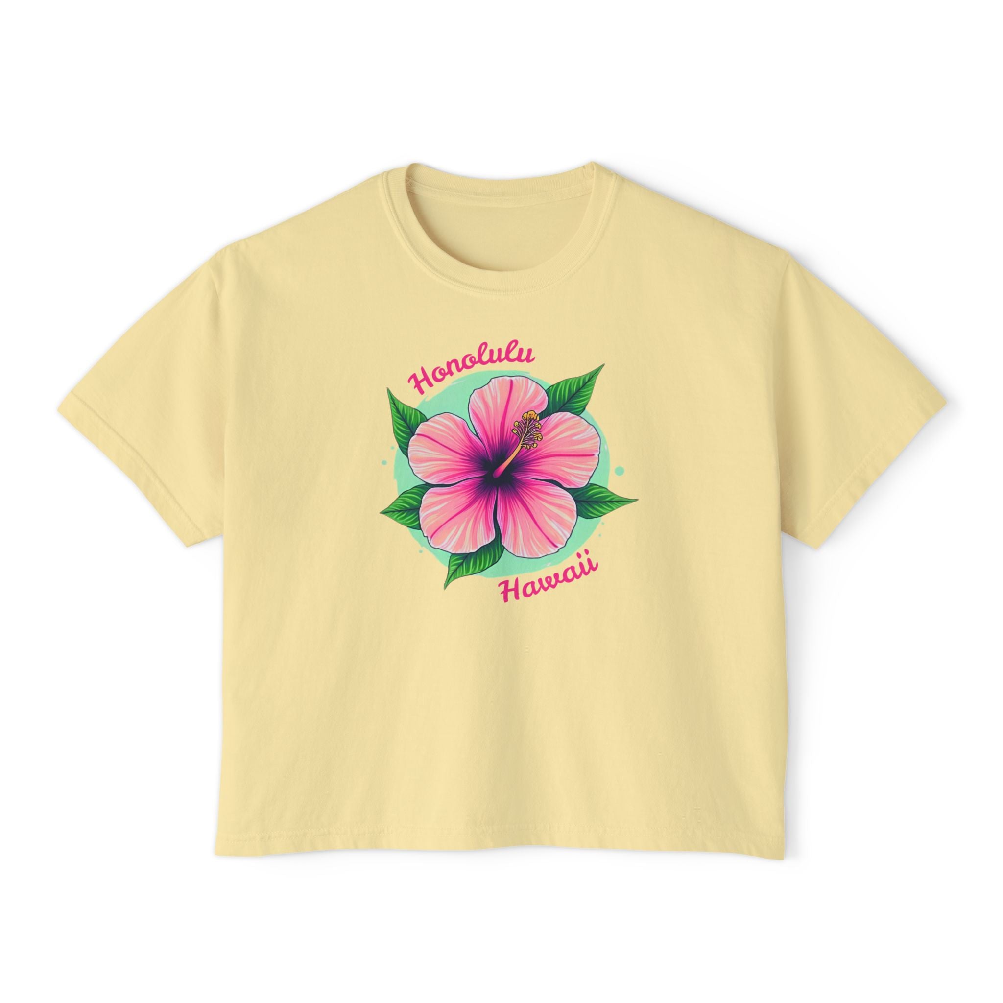 Honolulu Hawaii Hibiscus - Women’s Boxy T-Shirt
