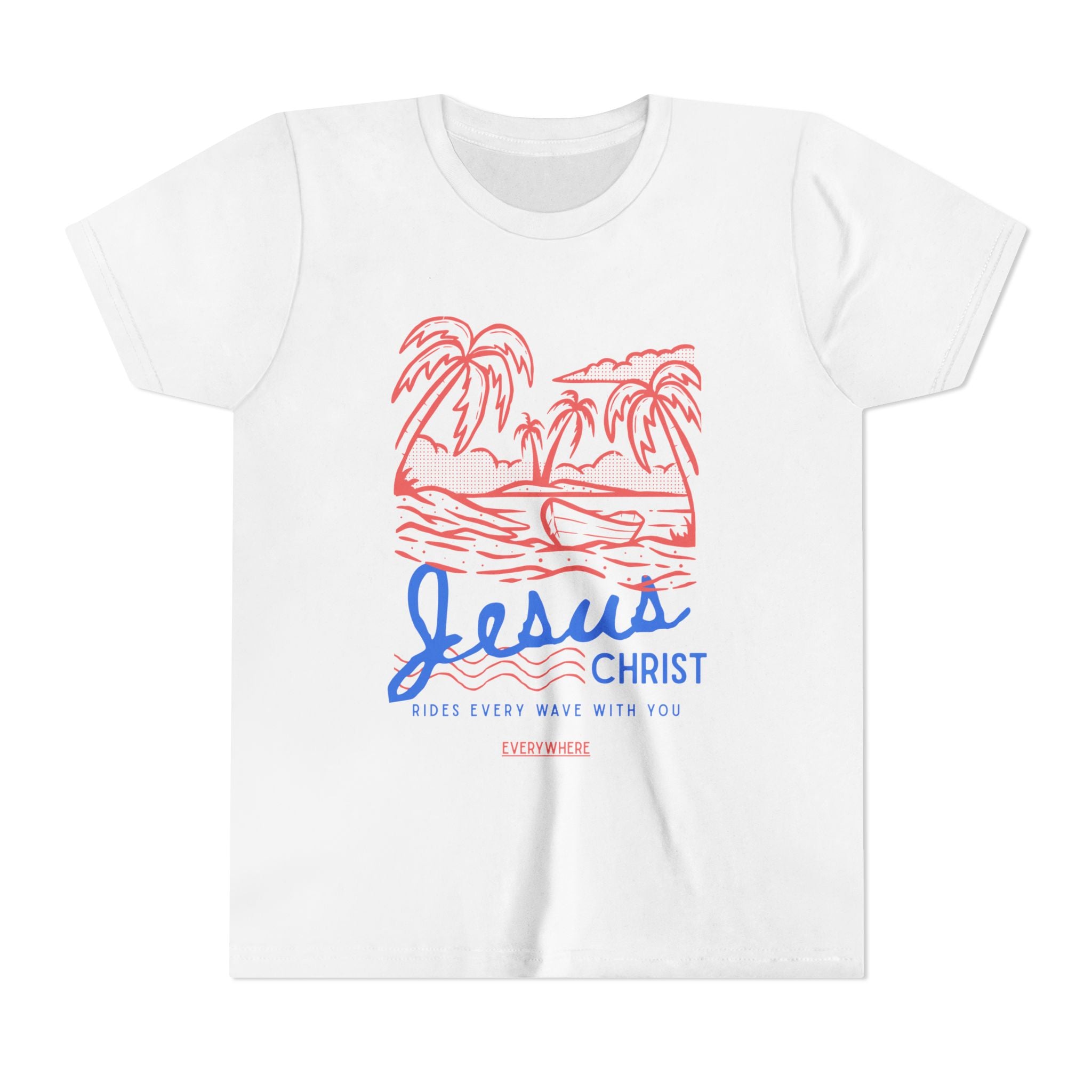 Jesus Rides Every Wave - Youth T-Shirt