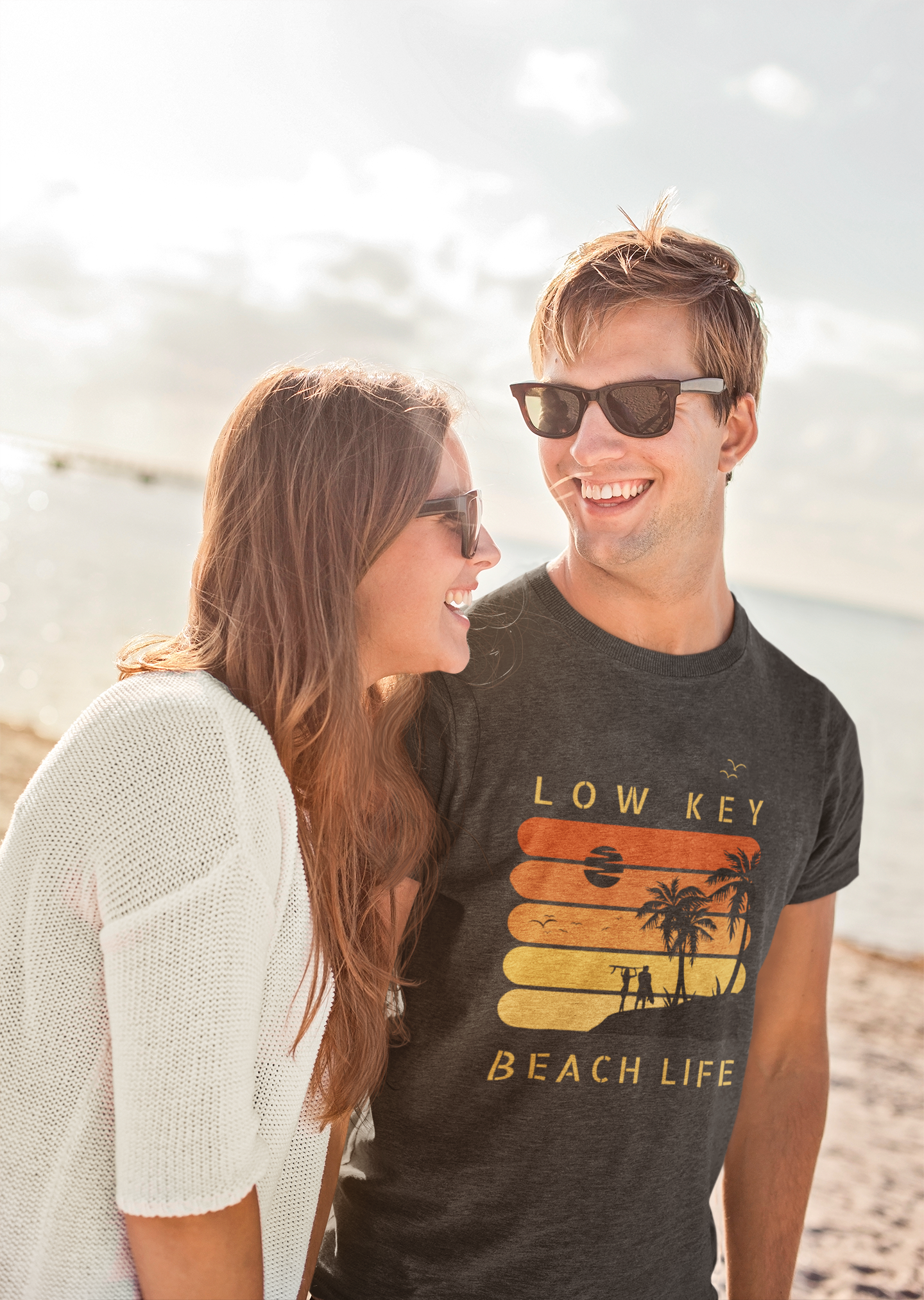 Low Key Beach Life - Adult T-Shirt