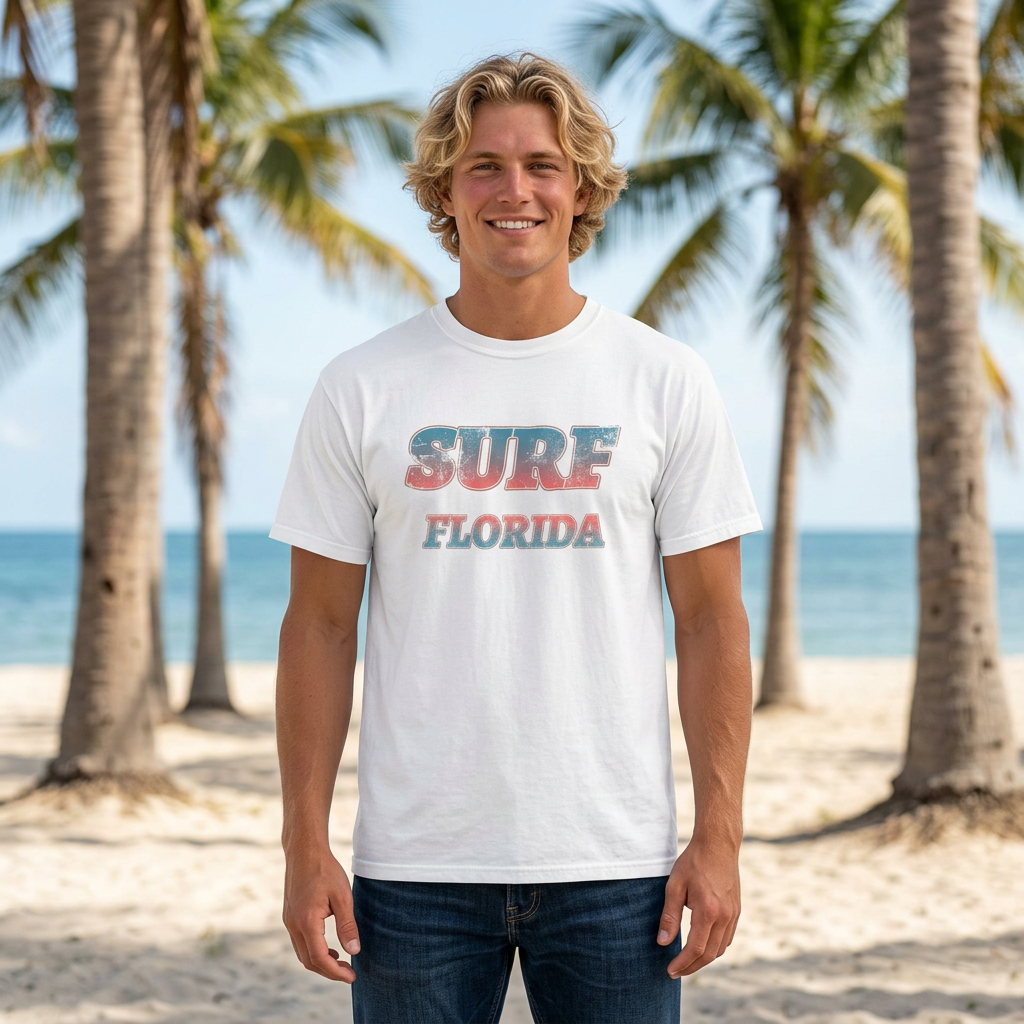 Vintage Surf Florida -  Adult T-Shirt