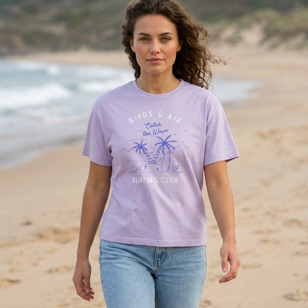 Birds & Air Surfing Club - Women's Boxy Tee