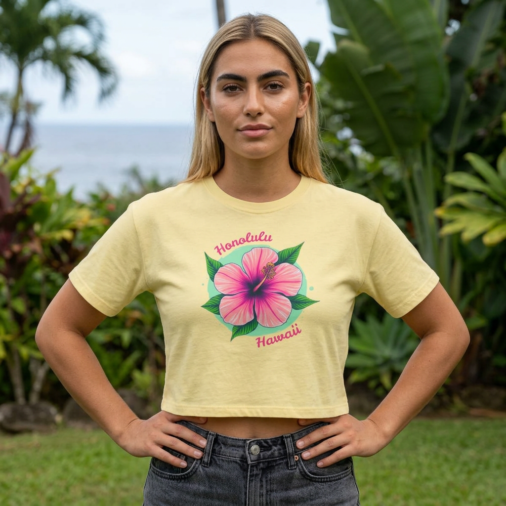 Honolulu Hawaii Hibiscus - Women’s Boxy T-Shirt
