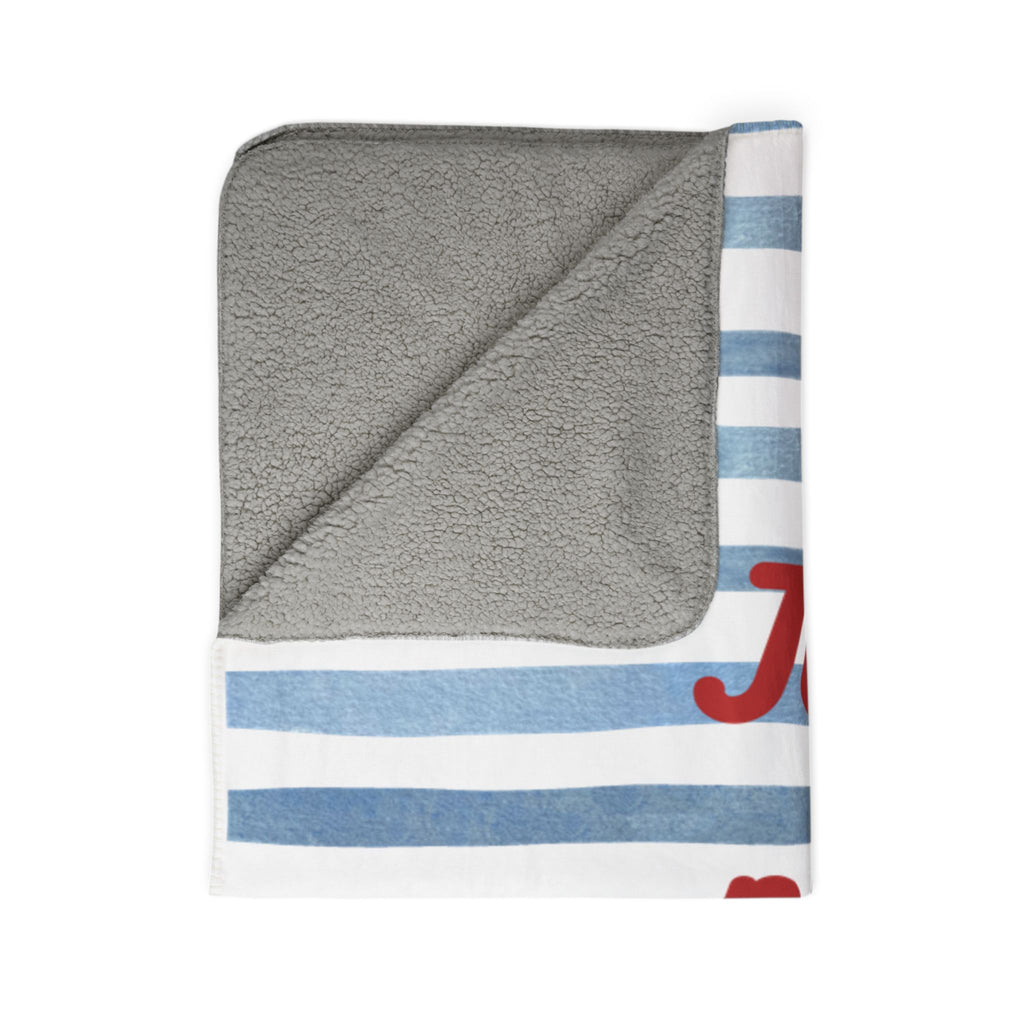 Jesus Never Leaves You - Fleece Sherpa Blanket