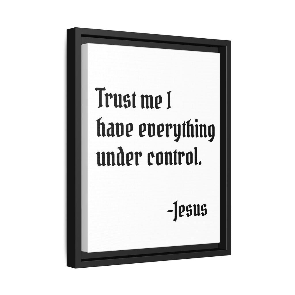 Trust Me I Have Everything Under Control - Framed Matte Canvas Print